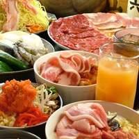 ◆お肉も野菜も充実◆人気のカマンベールもんじゃも付いて、圧巻の「粉と水コース」◆１５０分飲み放題付