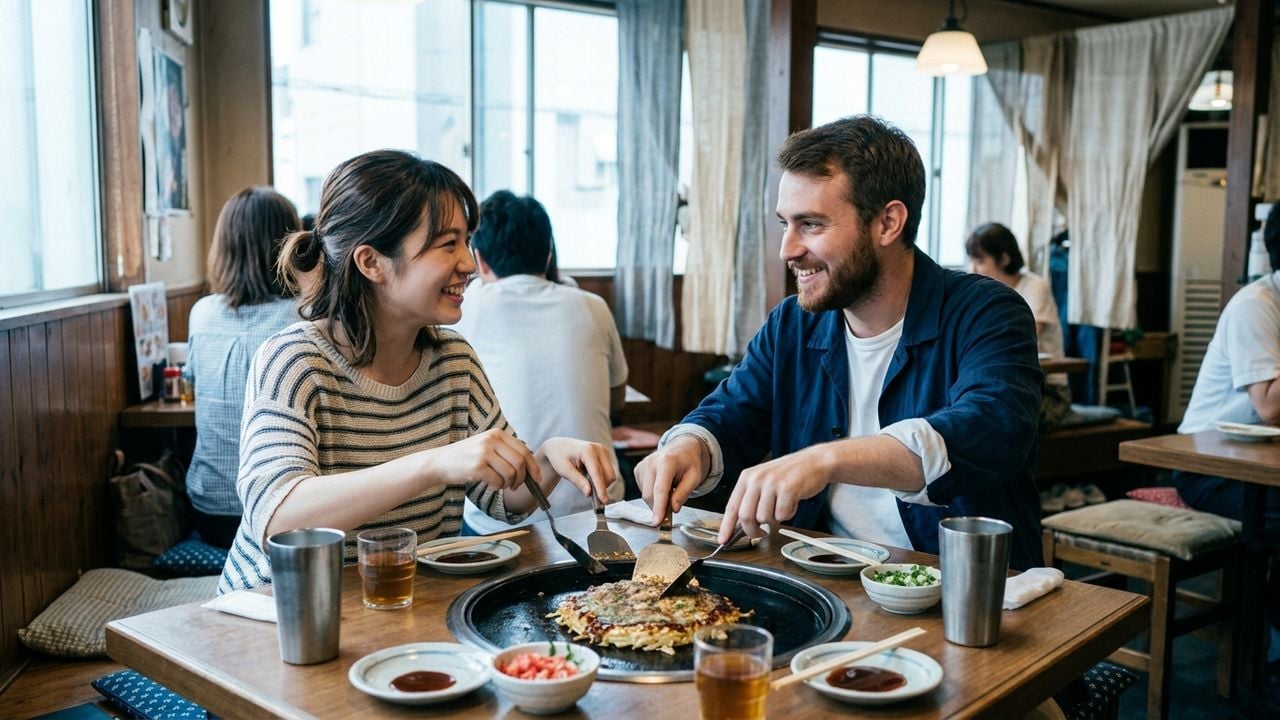 津田沼のデートお好み焼き、二人で作る楽しさが会話を生む理由 | 粉と水